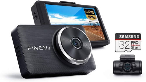 FineVu LX2000 FullHD 2 Kameralı IPS Güvenlik Kod Ekranlı ADAS+GPS ARAÇ KAMERASI