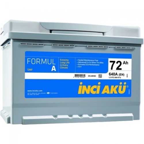 12V72 AH 640A İNCİ AKÜ