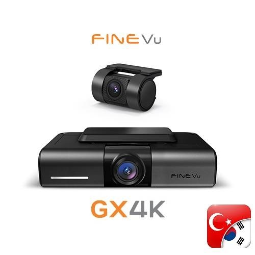 FINEVU GX4K Ultra HD 2ch Wi-Fi Türkçe 2KAMERALI Araç Kamerası 